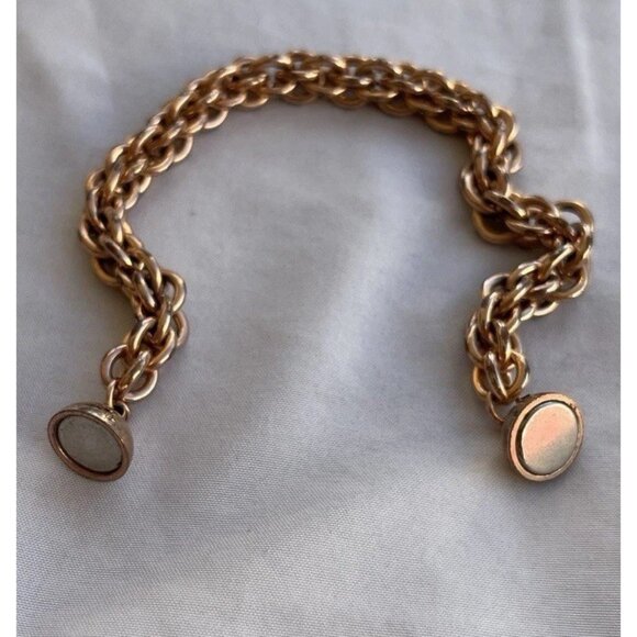 Vintage Milor Italy Bronze Link Magnetic Close Bracelet Women’s Sz 8” - Picture 4 of 10